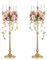 Sziqiqi 124cm Gold Kerzenständer Metall 2er Set, Moderne Kerzenleuchter 5-armig Candle Holder Tischdeko für Hochzeit Weihnachten und Erntedankfest