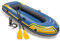 com-four® Ruderboot-Set für 2 Personen - Schlauchboot mit Paddeln und Pumpe - Luftboot mit 2 Rudern, Doppelhubpumpe - Paddelboot für Angler, Schwimmer, Taucher (2-Sitzer blau)