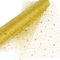 30cm x 4.5M Tüll Rolle Gold Tüllstoff Sterne Mond mit Glitzer Tüll Stoff Tischläufer Tischband Tüllband Deko für Weihnachten Hochzeit Ramadan Eid Mubarak DIY Basteln(Gold)