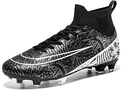 sudorun Zapatos de Fútbol Tacos Niños Zapatos de Futbol Turf TF FG/AG Spike Zapatillas de Futbol Profesionales Training Zapatillas de Fútbol Aire Libre Juvenil (Dw,1101 FG Hei_36)