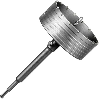 SALI Kits de scie cloche en béton avec embouts de foret à 150 mm (6) en acier au tungstène pour murs en béton, ciment, mousse et brique - Ensembles de forets avec tige de connexion SDS Plus de 220 mm