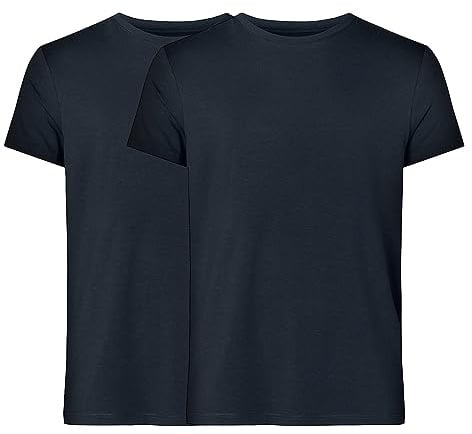 Resteröds - Bamboo - Unterhemd/Shirt Kurzarm - 2er Pack (L Navy)