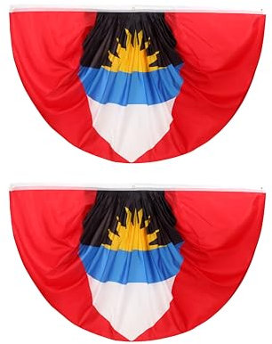 12 types de drapeaux nationaux demi-ronds de 7,6 x 1,5 m (Antigua)