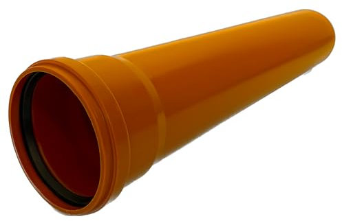 KG-Rohr DN 160 x 500mm 160x4,7/500 PVC SN8 festes Abflussrohr Abwasserrohr Kanalrohr multilayer mit Steckmuffe und Gummidichtring | Abwasser Installation | Kanalrohrsystem Abwasserrohr