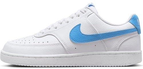 Nike Sportschuh W Court Vision Lo Nn, Weiß Uni Blau, DH3158-107, 39 EU (8 US)