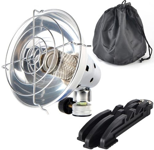 Sanfiyya Tragbare Propanheizung, Gasheizung mit Steuerventil, Zeltheizung im Freien mit Faltbarer Basis und Aufbewahrungsbeutel zum Campen, Eisfischen, Garage, Veranda