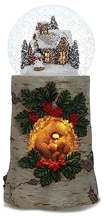 UWALLS Spieluhr Weihnachtsbaum-Spieluhr aus kaltem Porzellan mit exquisitem Glasdeckel, Musik for Aufziehen Geschenke