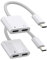 USB-C Headphone Adapter (2in1)DAC Dual Type C Jack Charge Aux Audio Splitter Cord for Apple iPhone15 Pro Max Plus for iPad Pro Air Mini Charging Dongle Cable Accessories Compatible for Samsung Galaxy