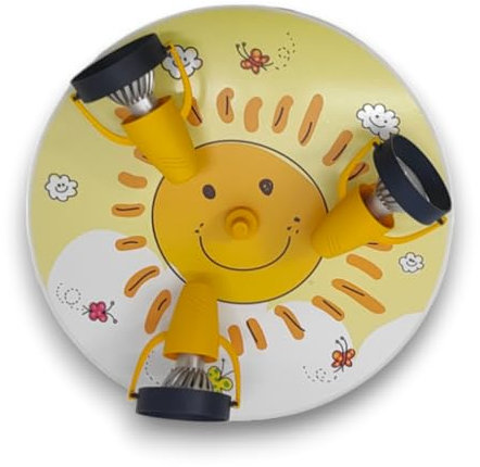 Niermann Standby Strahler Blumenwiese, rosa3 x GU10, max. 35 Watt, Made in Germany, verstellbare Strahler, Spots, Kinderleuchte, Kinderlampe (Sunny)