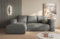 MODERNO Ecksofa mit Schlaffunktion und Bettkasten LAMBI - Sofa mit 3 Sitzen und Robusten Überzug - Schlafcouch L-Form - Modern Couch 266x164x89 cm - Ecke Links Grau
