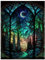 Landschaft Malen nach Zahlen, Malen Nach Zahlen Erwachsene, Wald Paint by Numbers Adult, DIY Handgemalt Ölgemälde für Home Décor Geschenk 40x50cm