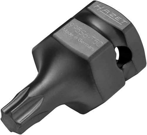 HAZET 995S6-T50 - Douille Torx T50 - Carré de 1/2 - Longueur standard - Pour vissages de véhicules utilitaires sur châssis et systèmes de freinage