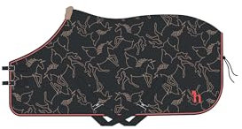 Horze Pony Fleece-Abschwitzdecke Pegasus, Pferdedecke, Schwarz, 95