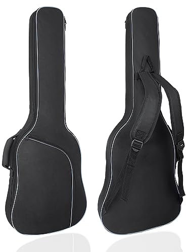 HOHIYO E-Gitarren Tasche 0.38in dick gepolstert E-Gitarre Gig Bag Wasserdicht Gitarre Rucksack mit Taschen Soft Guitar Case E-gitarrentasche Schwarz (E-Gitarren-Tasche)