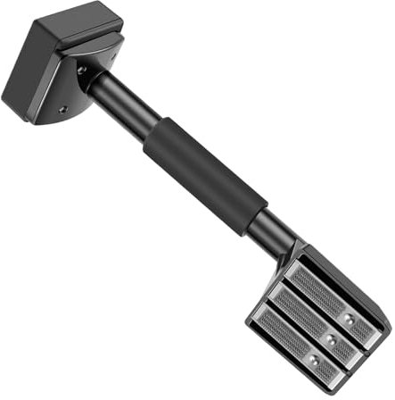 Deuson Rodillera de metal con dientes inclinables, longitud ajustable, mango antideslizante, fácil de operar, eficiente, robusto, estable, adecuado para el hogar (negro)