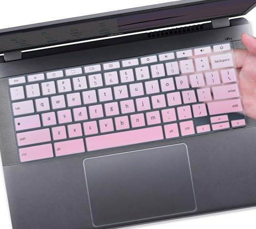 Keyboard Cover Skin for 2025 Acer Gateway Chromebook 311 314 CBO311 CBO314, 2024 Chromebook Plus 514 CB514 14 /Chromebook Plus 515 CB515 15.6/516 CBG516 16 Keyboard Protector, Gradual Pink