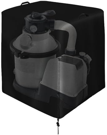 Wasserdichte Sandfilteranlage Abdeckung, Pumpenhäuschen Für Gartenpumpe, UV-beständige Sandfilterpumpe Outdoor-Schutzhülle, Abdeckung Fuer Gartenpumpe, Poolfilterabdeckung Aus Oxford-Gewebe,64x61x71cm
