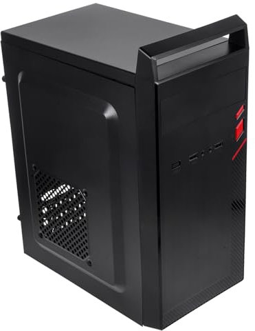 Veemoon Modified Gaming Desktop Computer Case with Creative Handle Computer Box for Efficient Heat Dissipation and Office Use Professional Design for Cafe Setup