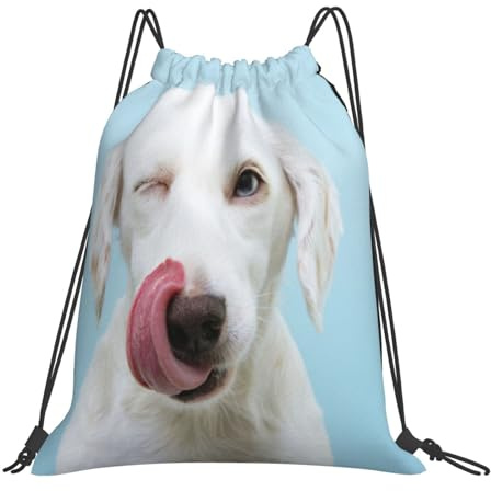 YOFIEN Lustiger Labrador-Rucksack mit Kordelzug, wasserabweisend, für Damen und Herren, Sport, Fitnessstudio