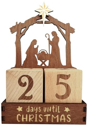 Weihnachtskrippen-Countdown-Kalender Sammelbare Krippen-Tischornament