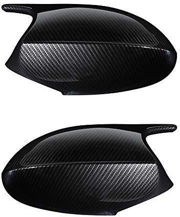 Bestiry Paar Außenspiegelkappen Links + rechts aus Kohlefaser, passend für BMW E90 E91 (2005–2008) und E92 E93 (2006–2010)