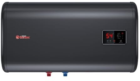 Thermex ID 50 H Shadow Wi-Fi Elektrischer Warmwasserspeicher 42 L Horizontal Boiler 2000 W Flachboiler Emailletank Touchdisplay Smart-App 230 V