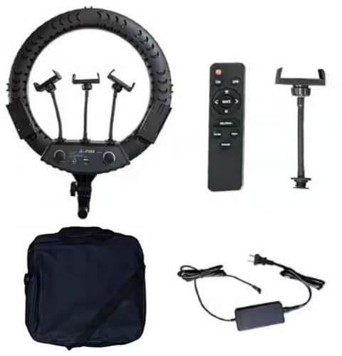 Annadue 18 Zoll Ringlicht Set, Dimmbares, Tragbares LED Ringlicht (3200K Bis 5500K) mit Stativ und Handyhalterung für Vlogging, Live-Übertragungen, Make up und Videokonferenzen