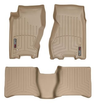 Passgenaue Fußmatten gummimatten passend für: Jeep Grand Cherokee WJ 1999-04|Beige|1. und 2. Reihe Weathertech FloorLiner