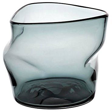 Obstschale, Glas Schale ANDROMEDA, grau, 18 cm, moderner Style (ART GLASS powered by CRISTALICA)