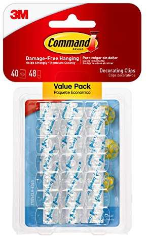 Command - Tiras adhesivas transparentes, tamaño pequeño