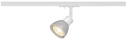 SLV LED Strahler 1-Phasen PURIA TRACK | Dreh- und schwenkbarer Schienen-Strahler, LED Spot, Deckenstrahler, Deckenleuchte, Schienensystem, Innenbeleuchtung, 1P-Lampe | GU10 QPAR51, Weiß