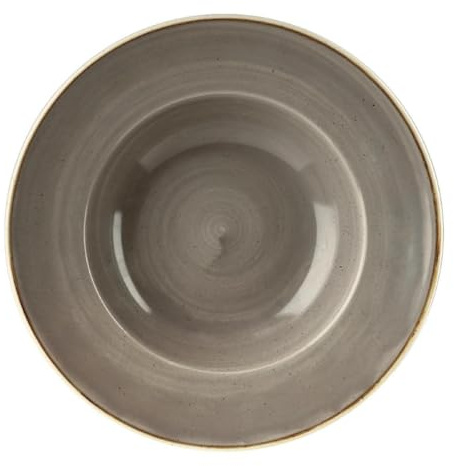 CHURCHILL 3723524 Piatto Pasta Stonecast in Ceramica, Pepper Grey, Cm 24