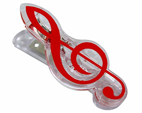 Notenklammer Violinschlüssel (rot, Farbe)