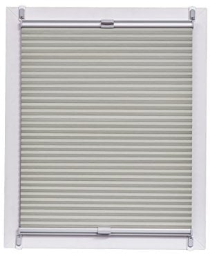 Sunlines Wabenplissee Made in Germany, Tageslicht, Klemmfix Silbergraue Schiene, 140 x 150, Stoff, Grau, 140 x 2.3 x 150 cm