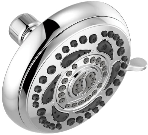 Delta 75784 Universal Shower Head, Chrome, 7 Settings, Modern Style, Round Shape