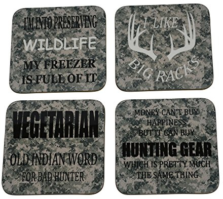 Rogue River Tactical Untersetzer für Jagd, Getränke, Geschenk, Biertrinken, Witz, lustig, Zuhause, Küche, Barzubehör, Tarnfarben