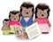 Li'l Woodzeez - McBristly Porcupine Family - Ensemble de jouets 5 pièces avec figurines d'animaux miniatures et livre d'histoires - Jouets et accessoires pour animaux pour les enfants de 3 ans et plus