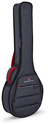 Crossrock Housse pour Banjo Résonateur 5 Cordes CRSG107BJBJ, Rembourrage 10 mm, Style Sac à Dos, Gris Foncé (CRSG107BJGR)