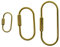 Baoblaze 3pcs Schraubkarabiner Messing Karabiner Karabinerhaken mit Schraubverschluss