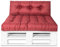 Mayaadi Home Set Palettenkissen Palettenpolster Palettenauflage Indoor Outdoor Sitzkissen MH-JC01 120x80x15 mit Rückenkissen 120x40x10-20 Bordeaux