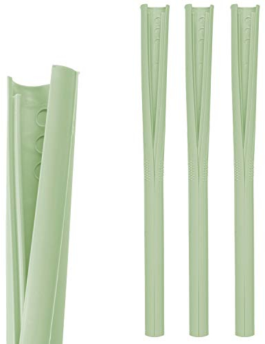 HELY ClickStraw Strohhalm-Set – Trinkhalme wiederverwendbar aus recycelbarem Kunststoff, Mehrweg-Halme Made in Germany, in Grün, Länge 190 mm, 3er Pack