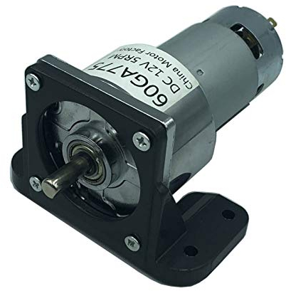 Lruirui-Motor DC Potente Motor Micro Permanente Motor Alto Torque 24V DC Motor de Engranaje, Velocidad Ajustable de 12 voltios Lenta de Baja Velocidad Reversible, Piezas de Bricolaje