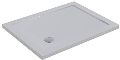 Piatto Doccia 70x100 Acrilico Bianco Lucido Ultraslim Altezza 4cm Piletta Inclusa