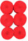 ANCLLO 6 Rollos de Papel crepé de 4,5 cm x 25 m, serpentinas para Colgar Decoraciones para Fiestas de cumpleaños, Bodas y Festivales (Rojo)
