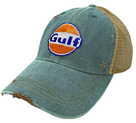 Gulf Verstellbarer Snapback-Hut im Used-Look, Vintage-Stahl, Einheitsgröße