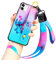 Cartoon Case for iPhone 11 Case 6.1 Inch Cute Stitch Cartoon Character Design with Lanyard Wrist Strap Band Holder Shockproof Protection Bumper Kickstand Cover for iPhone 11