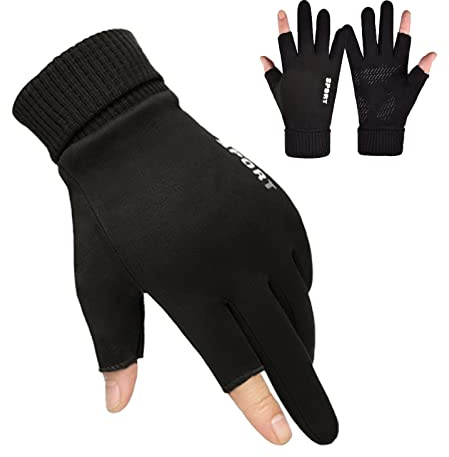 LSAMA wasserdichte Sport Laufhandschuhe Leichte Anti-Rutsch Warme Handschuhe Touchscreen Liner Handschuhe mit Elastische Manschette Radfahren Laufen Radfahren Sport Thermohandschuhe für Herren Damen