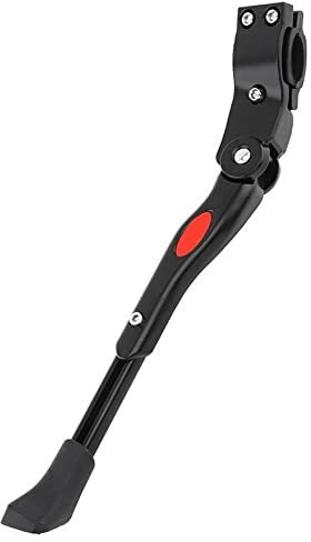 Bayli 22-26 Zoll Fahrradständer mit Anti-Rutsch Gummifuß | Faltbarer Mountainbike Seitenständer | Universal Einstellbarer Hinterbauständer | Trekkingrad Halter | Farbe Schwarz