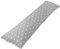Totsy Baby Seitenschläferkissen 40 x 145 mit Bezug Baumwolle - Body Pillow Seitenschlafkissen Komfortkissen Erwachsene Schlafkissen Weiße Sterne auf Grau