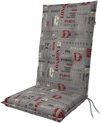 Doppler / Hochlehner Living/Gartenstuhlauflage/Hochlehner/City Muster/ca. 119 x 48 x 6 cm